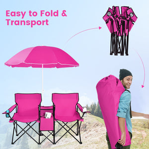 Portable Folding Picnic Double Chair