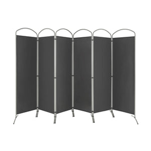 6 Feet 6-Panels Freestanding Folding Privacy Screen-White