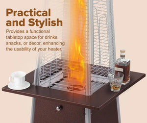 Pyramid Flame Patio Heater Accessory Table - Bronze