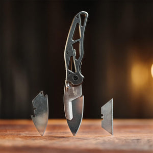 RAZORBACK Signature Folding Knife, 9 Interchangeable Blades