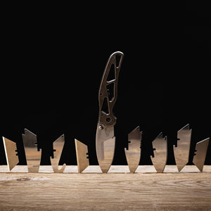 RAZORBACK Signature Folding Knife, 9 Interchangeable Blades