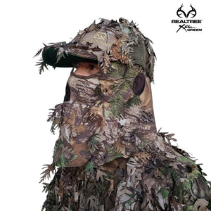 3D Leafy Camo Face Mask Ball Cap in Mossy Oak and Realtree (Adj, OSFM)