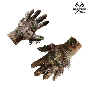 Leafy Camo Gloves in Mossy Oak and Realtree - Fingerless or Touchscreen Tips