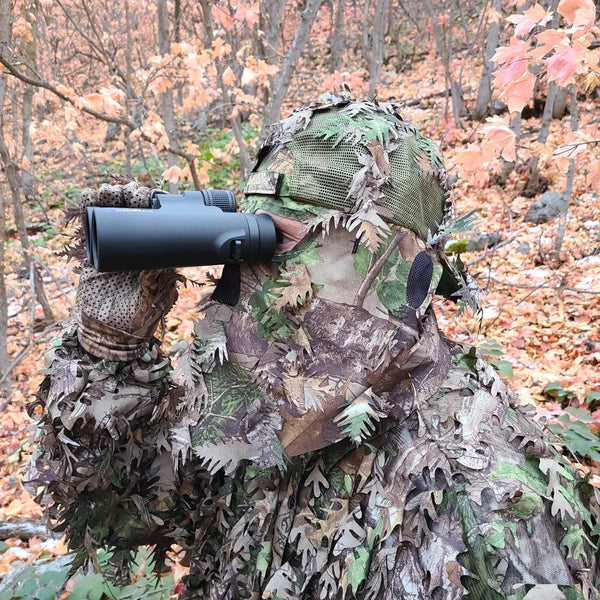 2-in-1 REAR Leafy Face Mask and Camo Hat (Fitted)