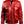 Red Leather Jacket with Strap Pockets