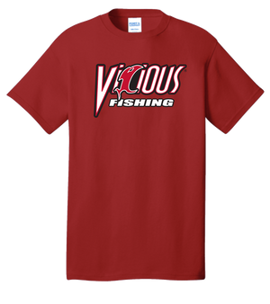 Vicious Fishing Logo Tee - Classic Red