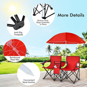Portable Folding Picnic Double Chair