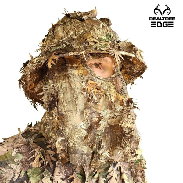 2-in-1 Leafy Face Mask and Bucket Hat (Adjustable, OSFM)