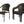 Rhodos Cafe Stacking Chairs in Mocha All-Weather Wicker - Set of 4