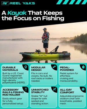 Rocket 9.8ft Propeller Drive Modular Fishing Kayak