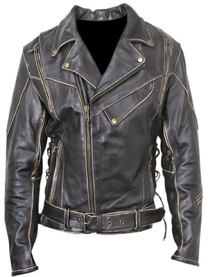 Men’s Brando Rub-Off Leather Jacket