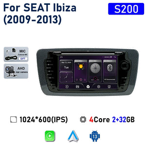 7" Touchscreen Car Stereo Head Unit For Seat Ibiza 6j 2009 - 2013 Multimedia Player GPS Navigation Carplay Android Auto Radio