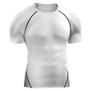 Men's Compression T-Shirt Summer Sportswear Running T shirt Elastic Quick Dry Sport Tops Tee Athletic Gym Workout T Shirts Men