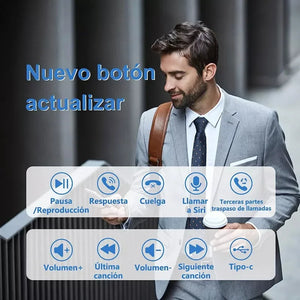 Wireless Headphones Bluetooth Headset With Microphone Earphones  Handsfree Noise Canceling Audifonos Talking Business Driving