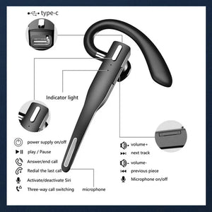 Wireless Bluetooth Headphones With Microphon Earphone ENC Noise Cancelling Handsfree Talking Headset Busines Auriculares Driving