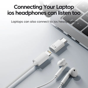 Elough Lightning to Type C Adapter For iPhone 16 15 Samsung MacBook iOS Female to USB C Male Headphone Audio Adapter adattatore