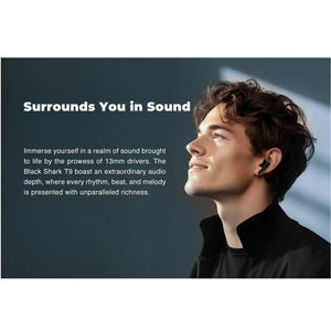 Black Shark Lucifer T9 Wireless Earphones, TWS Bluetooth 5.3 Gaming Earbuds, 40h Playback 13mm Dynamic Driver IPX4 Waterproof