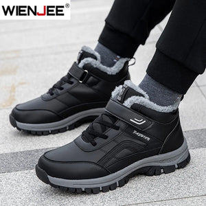 Mens Waterproof Winter Snow Boots – Warm Durable Outdoor Shoes