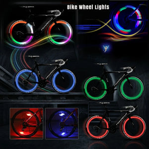 Bicycle Spoke Lights IP67 Waterproof LED Bike Wheel Lights Colorful Cycling Wheel Spoke Lamp Safety Warning Bike Accessories