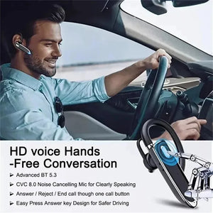 Wireless Bluetooth Headphones With Microphon Earphone ENC Noise Cancelling Handsfree Talking Headset Busines Auriculares Driving