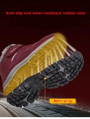 Mens Waterproof Winter Snow Boots – Warm Durable Outdoor Shoes