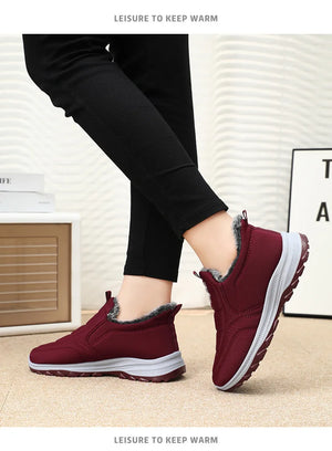 Winter Women Boots Outdoor Snow Boots Warm Lightweight Cotton Boot Non-slip Hiking Walking Shoes Fur Comfortable Women Ankle Boo