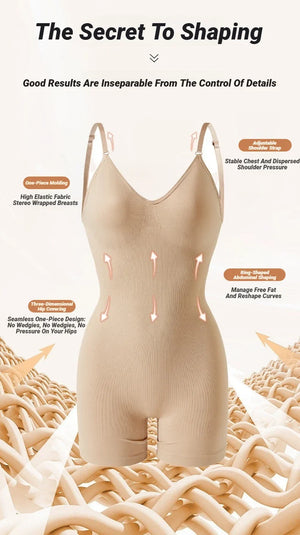 New Bodysuit Shapewear Women Tank Top Tummy Control Full Body Shaper Anti Chafing Shorts Slimming Waist Butt Lifter Seamless