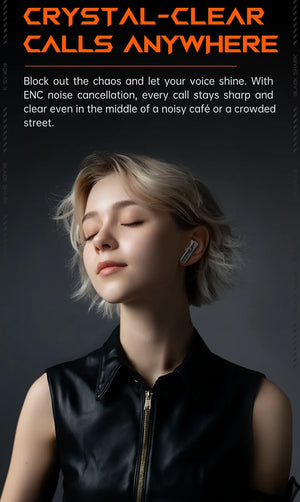Black Shark Rokas 3 TWS Wireless Earbuds, with HIFI Stereo, Bluetooth 5.4, Fidget Spinner 24H Battery Life RGB Light Low Latency