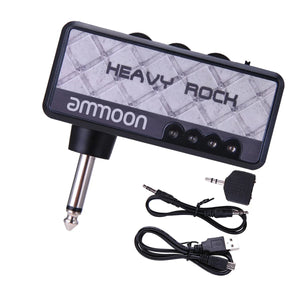 VITOOS Electric Guitar Plug Mini Headphone Amp Amplifier Heavy Rock Compact Portable