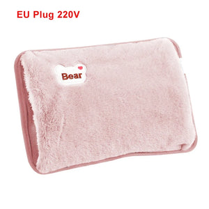 Electric Hand Warmer Portable Heated Gloves USB Warming Plush Hot Water Bottle Heating Water Bags Warm Hand Pocket for Winter