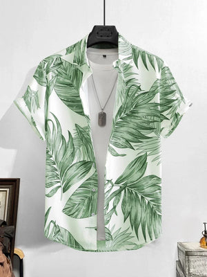 Hawaiian Shirt Man Print Casual Thin Beach Slim Fashion Shirt High Quality Luxury Black Social Vintage Funny Oversized Clothes