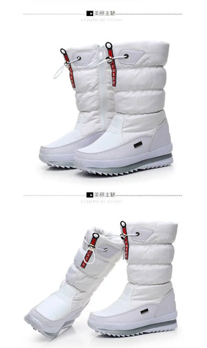 Winter Boots for Women Fashion Thick Plush Waterproof Non-slip Boots Couple Winter Shoes High Quality Warm Fur Boots New Zapatos