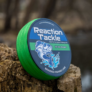 Reaction Tackle Braided Fishing Line - Hi-Vis Green