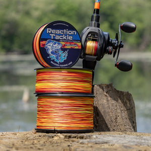 Reaction Tackle Braided Fishing Line - Fire Camo