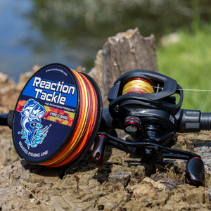 Reaction Tackle Braided Fishing Line - Fire Camo