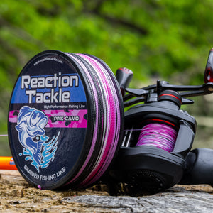 Reaction Tackle Braided Fishing Line - Pink Camo