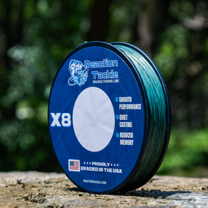 Reaction Tackle BRAIDED IN THE USA Fishing Line- X8