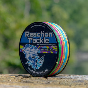Reaction Tackle Braided Fishing Line - Multi-Color