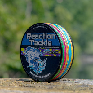 Reaction Tackle Braided Fishing Line - Multi-Color