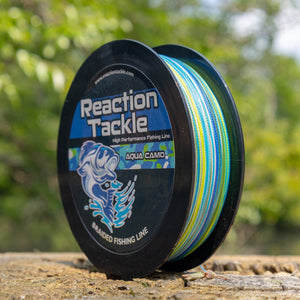 Reaction Tackle Braided Fishing Line - Aqua Camo