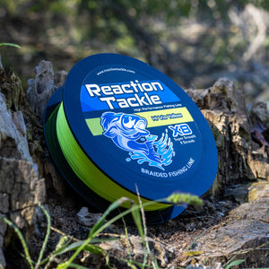 Reaction Tackle X8 Braided Fishing Line - Hi Vis Yellow 8 Strand