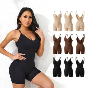 New Bodysuit Shapewear Women Tank Top Tummy Control Full Body Shaper Anti Chafing Shorts Slimming Waist Butt Lifter Seamless