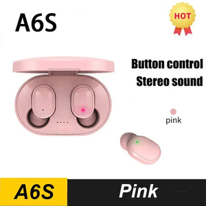 A6S TWS Wireless Headphones Bluetooth Earphone 5.0 Stereo Headset Earbuds with Microphone For iPhone Xiaomi