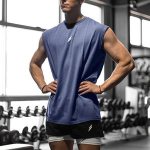 Sleeveless T-shirt Men Quick-drying Fitness Bodybuilding Shirt Male Fashion Basketball Vest Mesh Breathable Summer Gym Tank Men