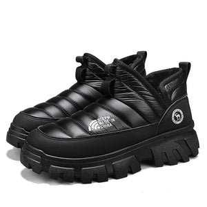 Winter Snow Boots, Men's Insulated Warm Cotton Boots, Anti-slip and Wear-resistant Hiking Shoes, Casual Outdoor Boots