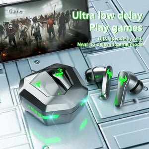 New N35 Gaming Earphones Wireless Headset LED Three-true Smart Screen Display Music Headphones Portable In-Ear Sport Earphones