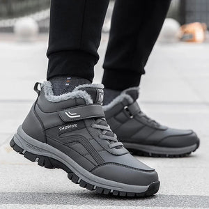 Mens Waterproof Winter Snow Boots – Warm Durable Outdoor Shoes