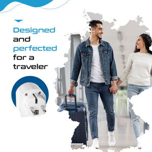 South Africa to Europe Schuko - Type E/F - Travel Plug Adapter - Grounded (SA-EU) - TRAPSKI