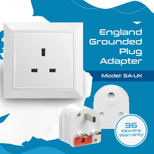 South Africa to UK - Type G - Travel Plug Adapter - Grounded (SA-UK) - TRAPSKI