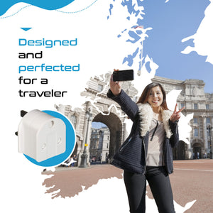South Africa to UK - Type G - Travel Plug Adapter - Grounded (SA-UK) - TRAPSKI